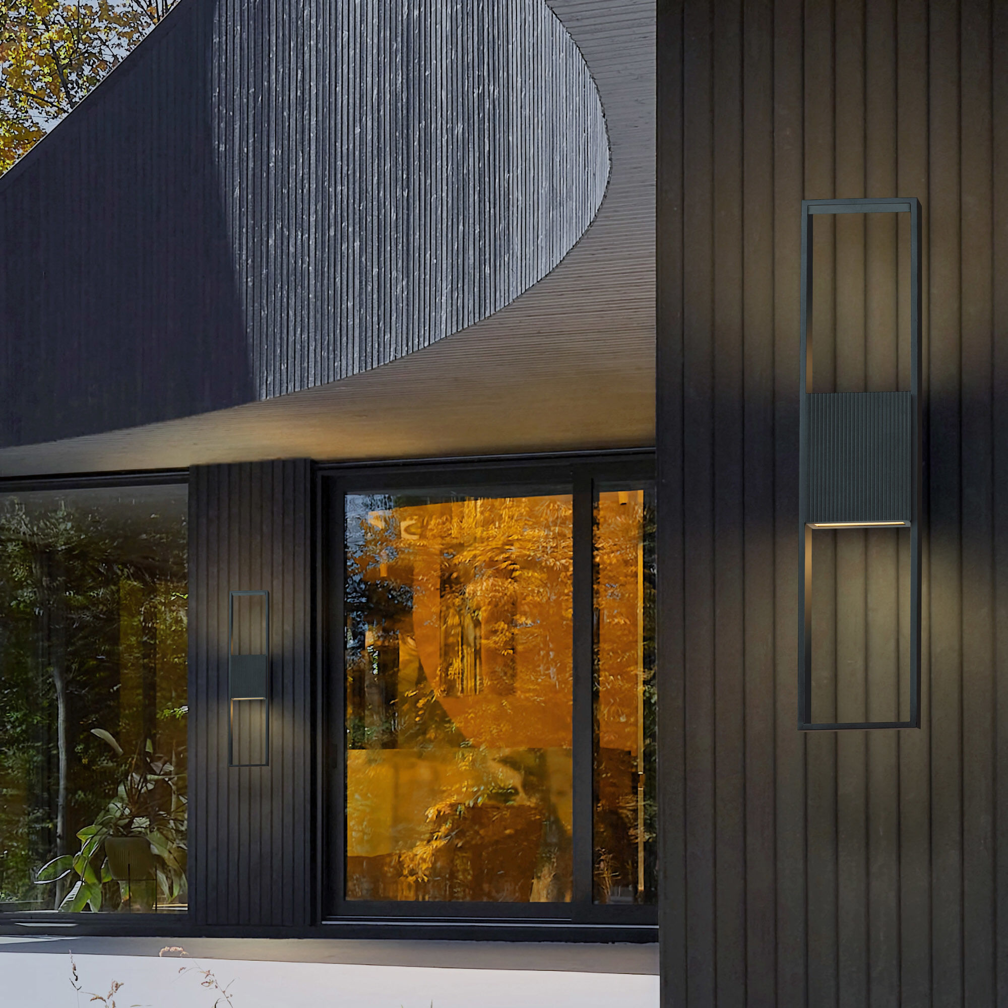 Miami LED 32 inch Sand Black Outdoor Wall Sconce